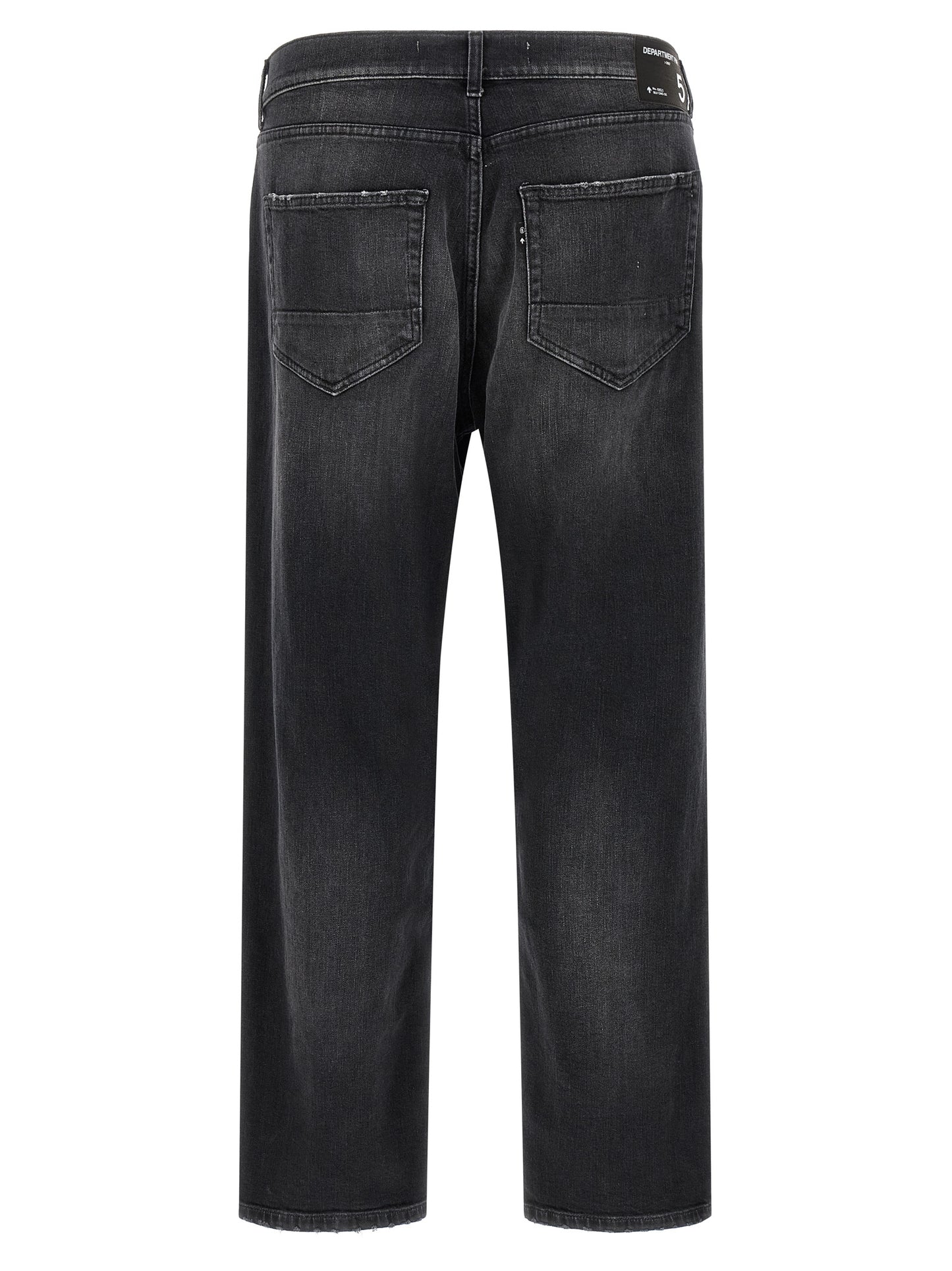 Department 5 Black Cotton Cropped Jeans