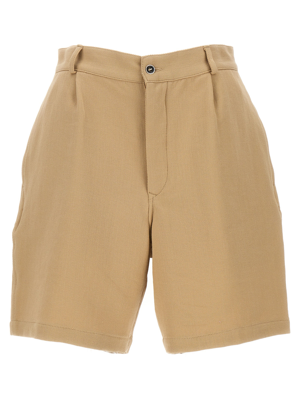 Fortela Beige Cotton Bermuda Shorts