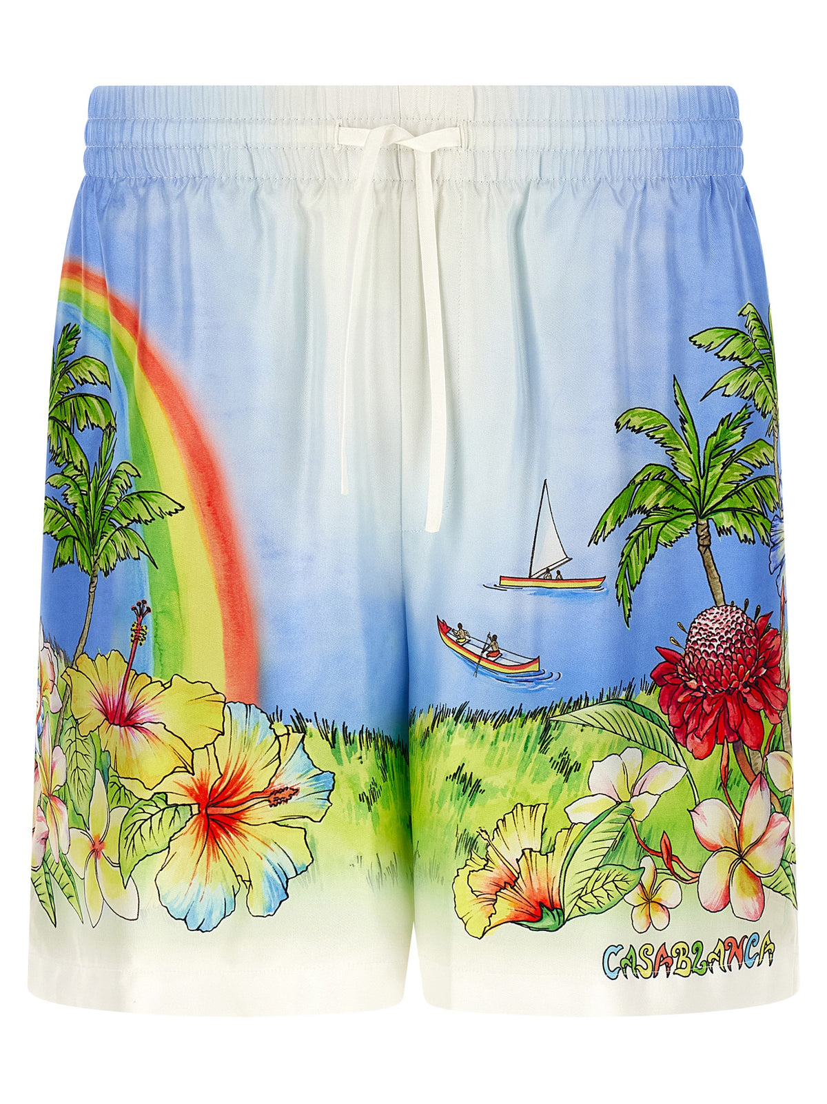 Casablanca Multicolor Silk Bermuda Shorts