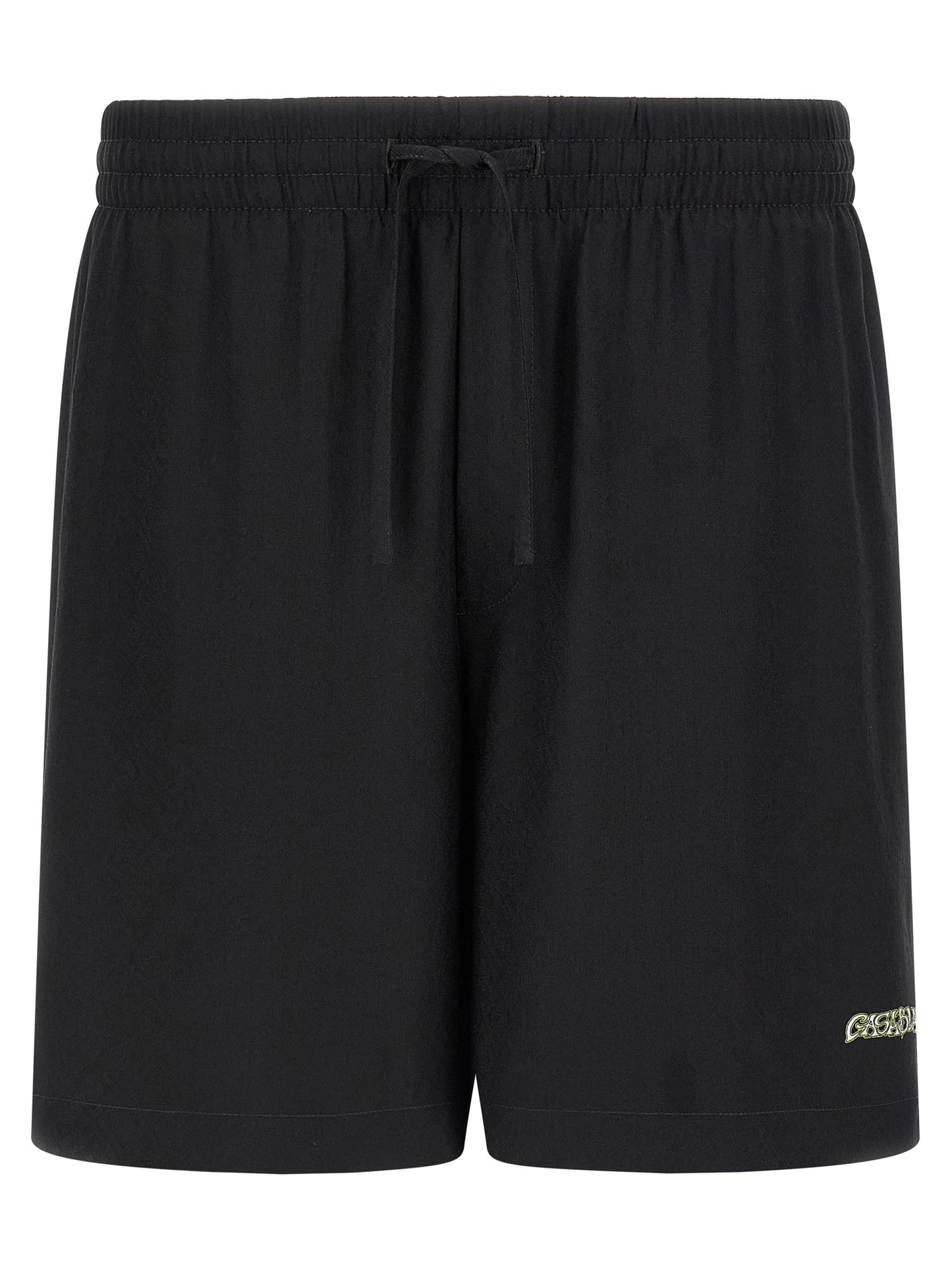 Casablanca Black Silk Bermuda Shorts