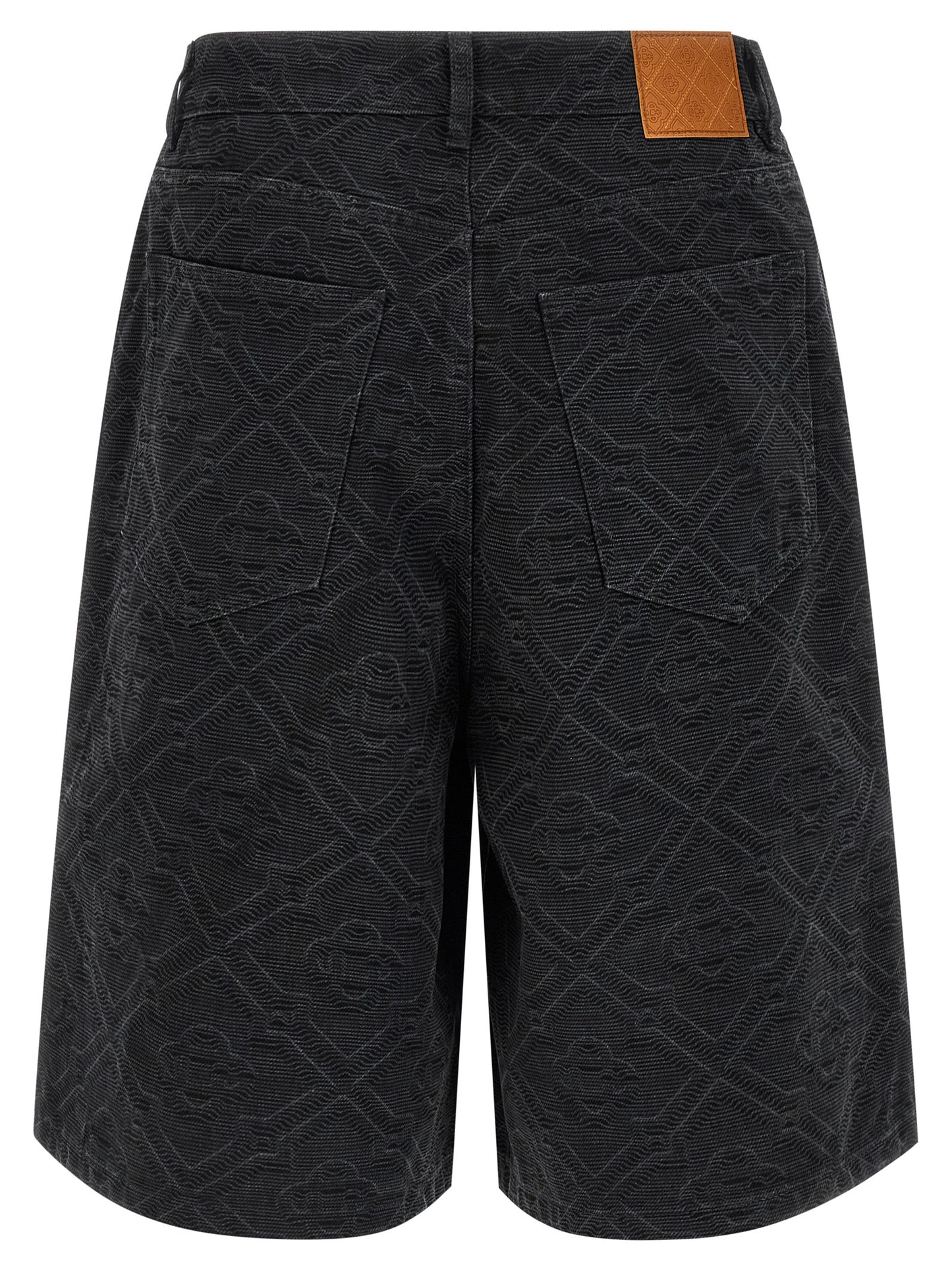 Casablanca Black Cotton Bermuda Shorts