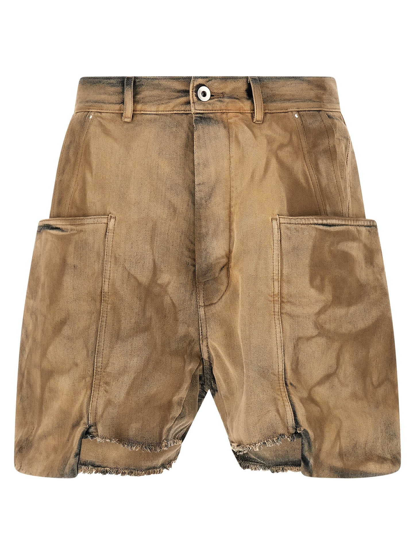 DRKSHDW Beige Cotton Bermuda Shorts