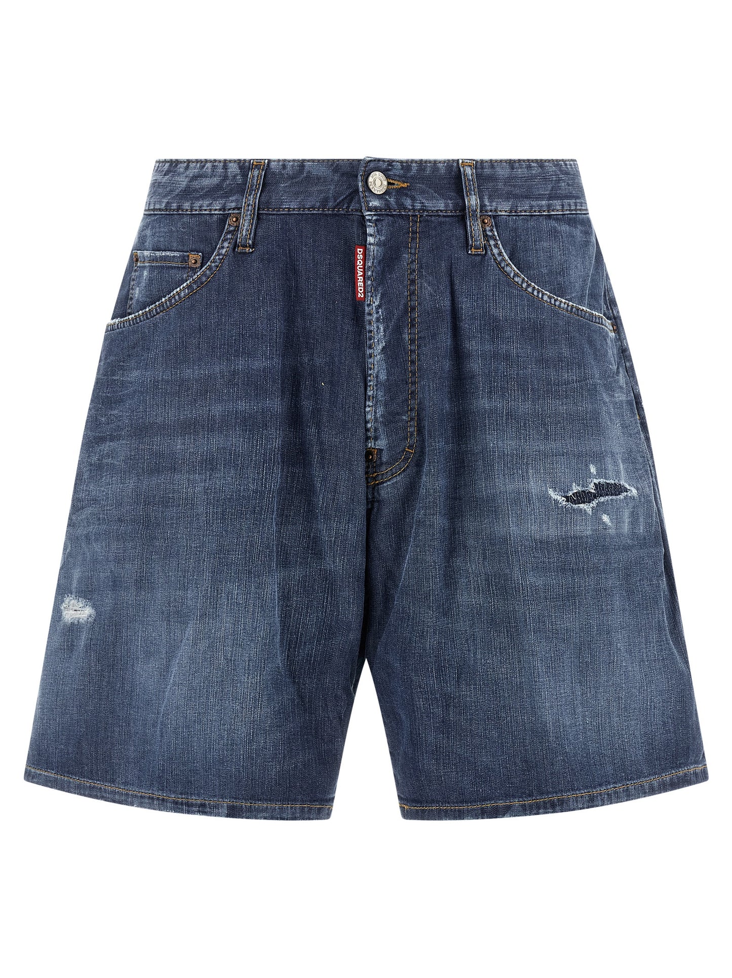 Dsquared² Blue Cotton Bermuda Shorts