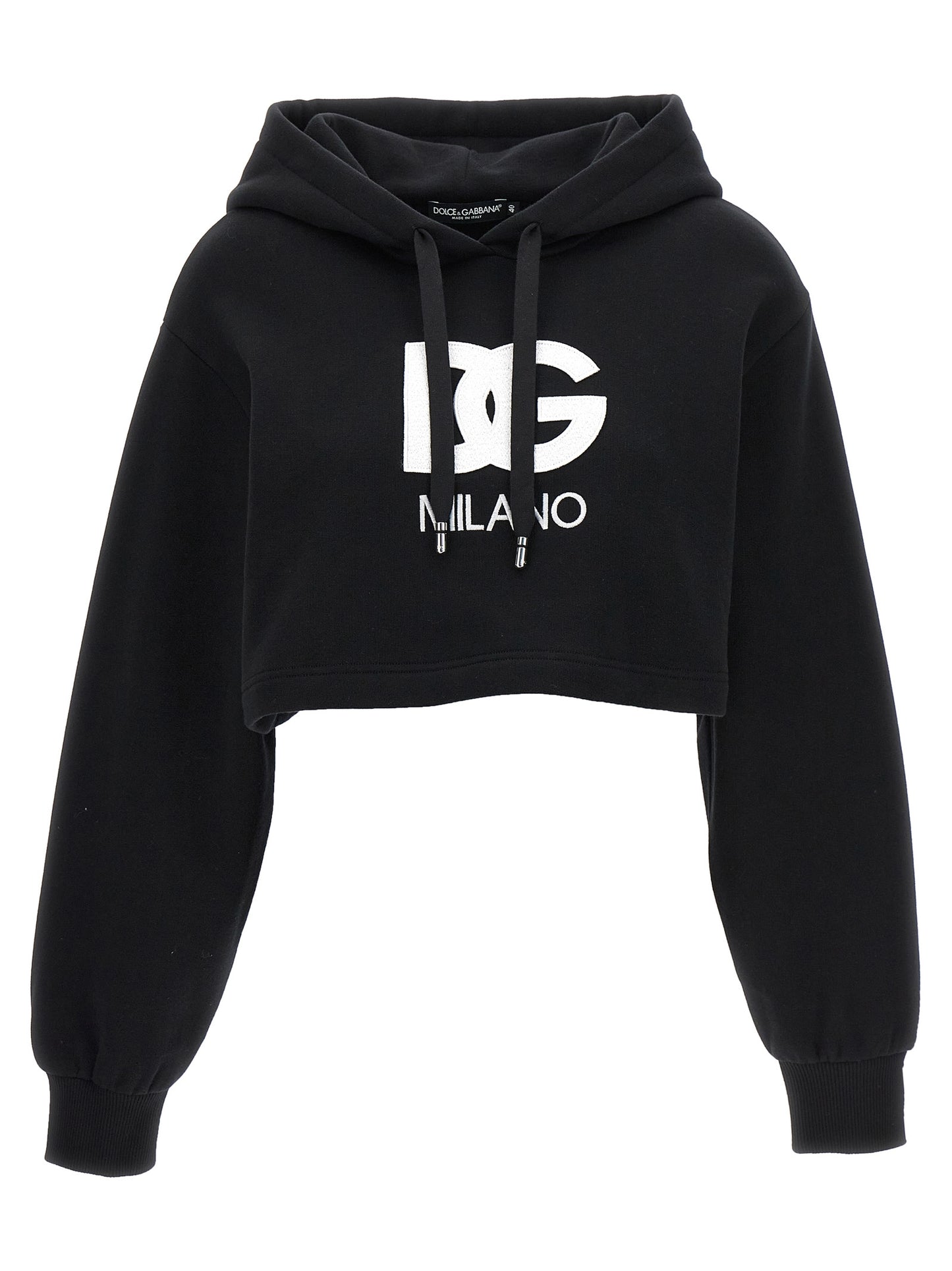 Dolce & Gabbana Black Cotton Hoodie