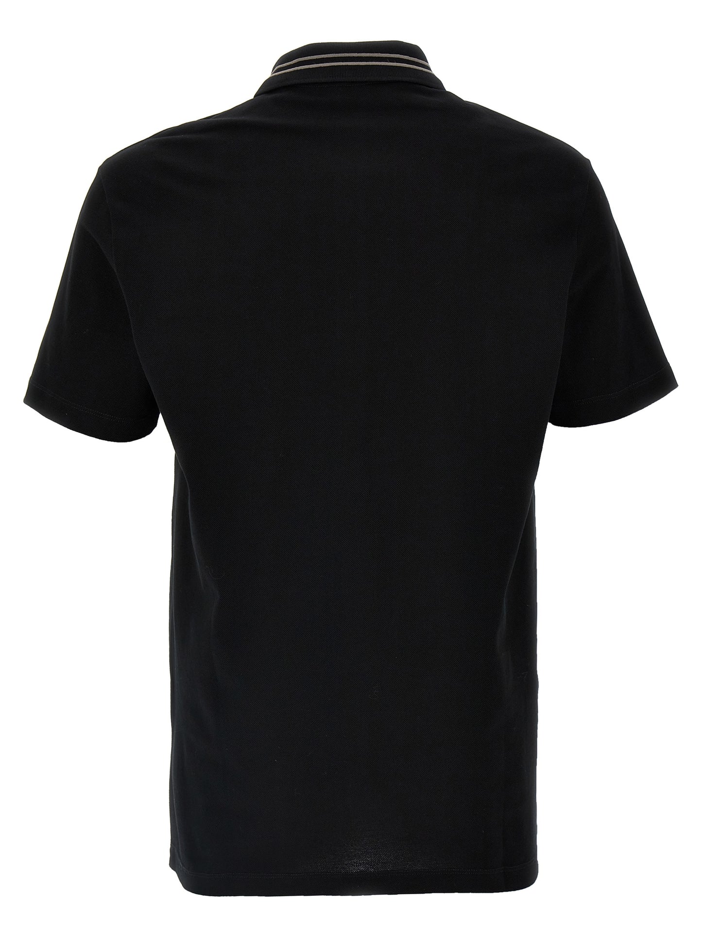 Versace Black Cotton Polo Shirt