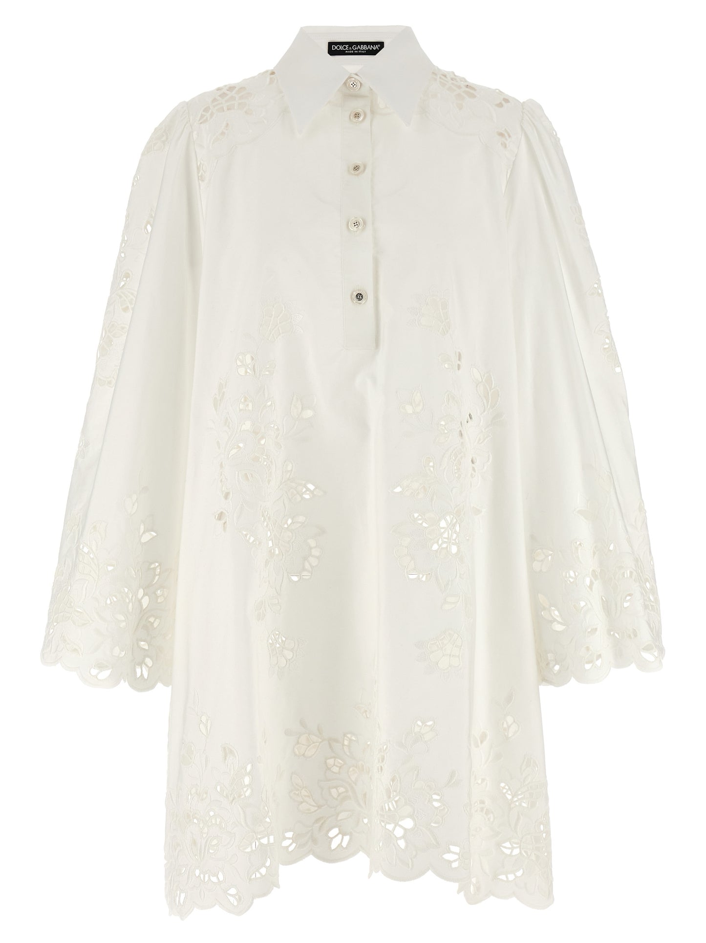Dolce & Gabbana White Cotton Short Dress