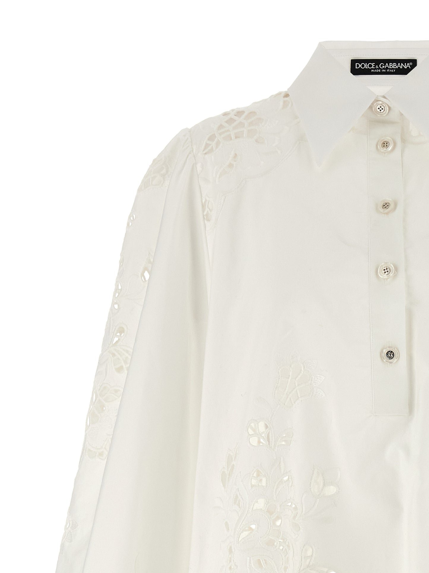 Dolce & Gabbana White Cotton Short Dress