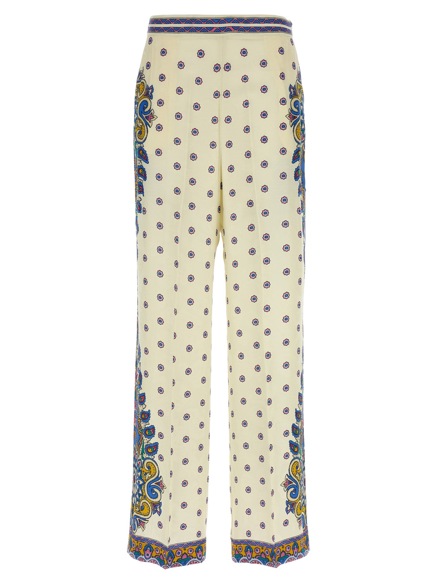 Etro White Viscose Casual Pants