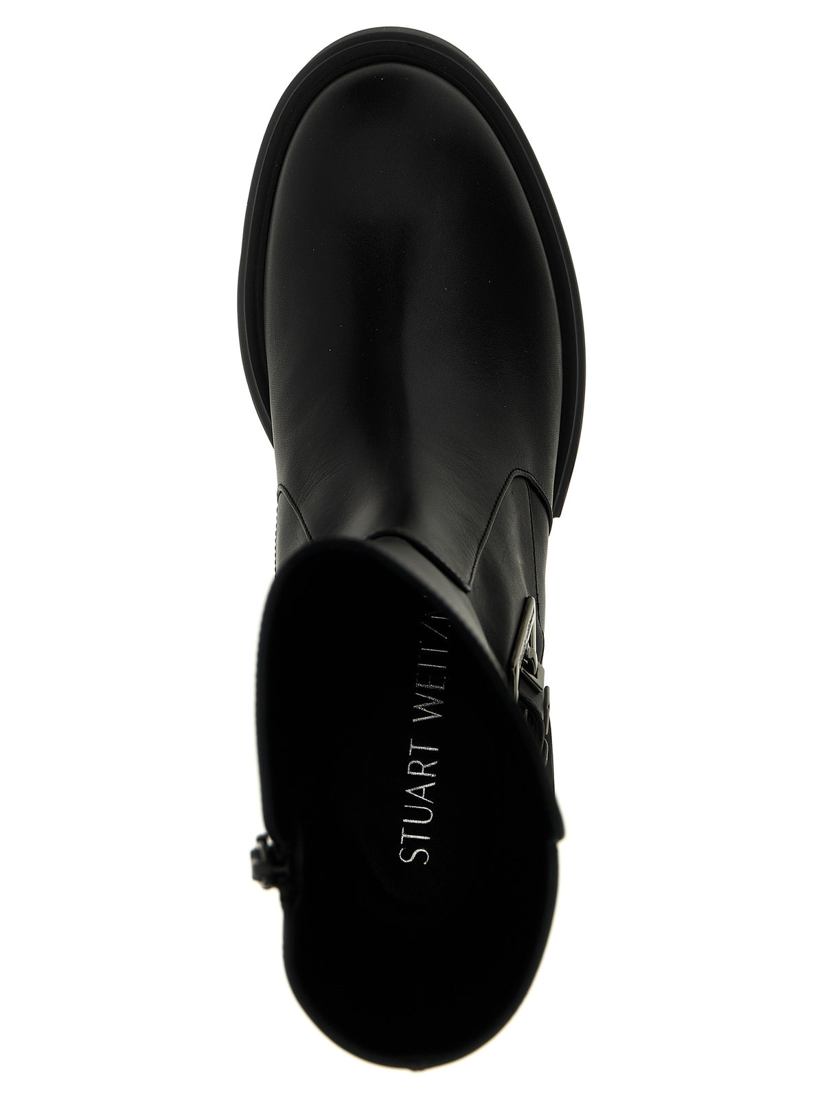 Stuart Weitzman Black Calfskin Ankle Boots