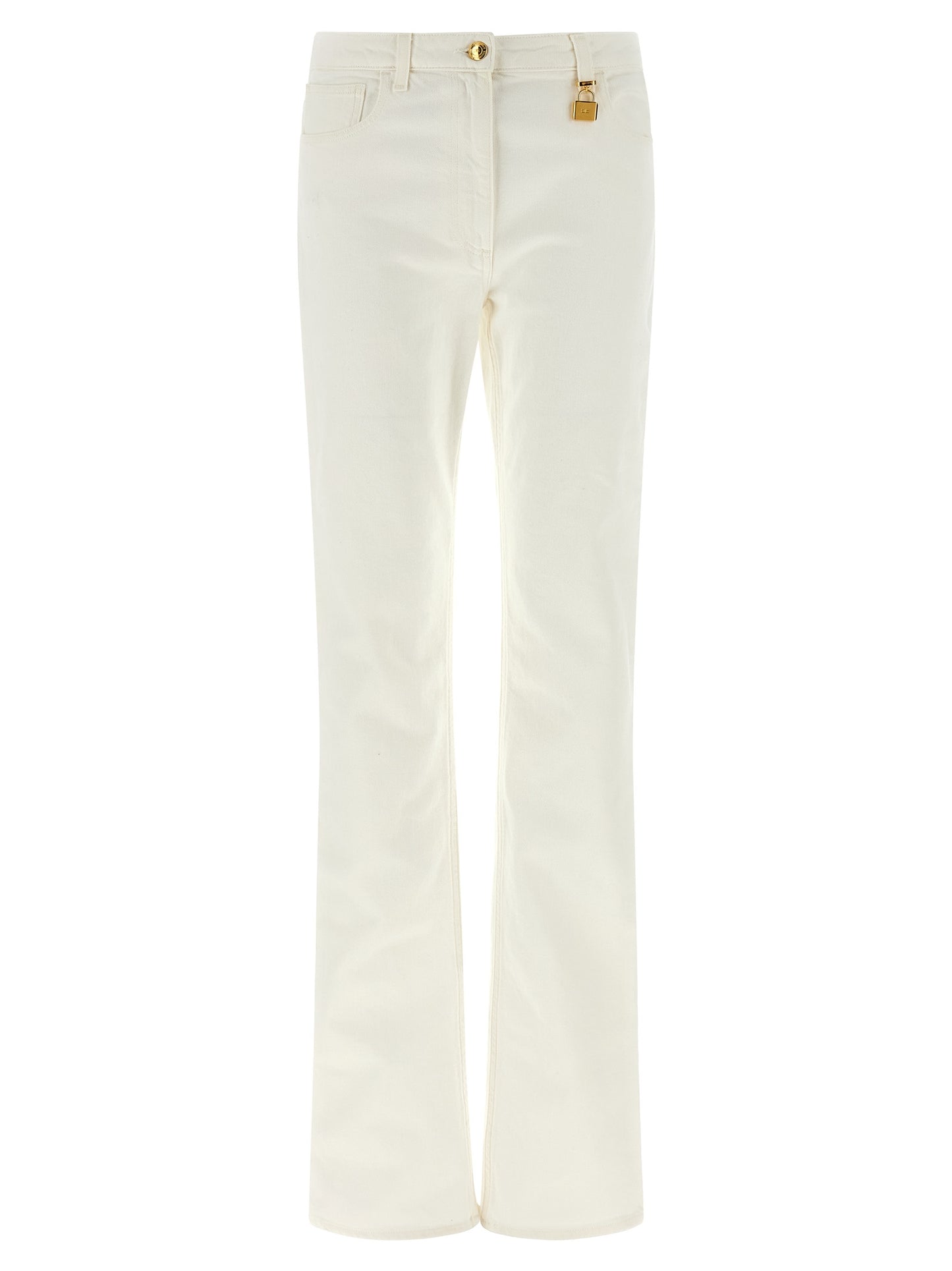 Elisabetta Franchi White Cotton Jeans Denim