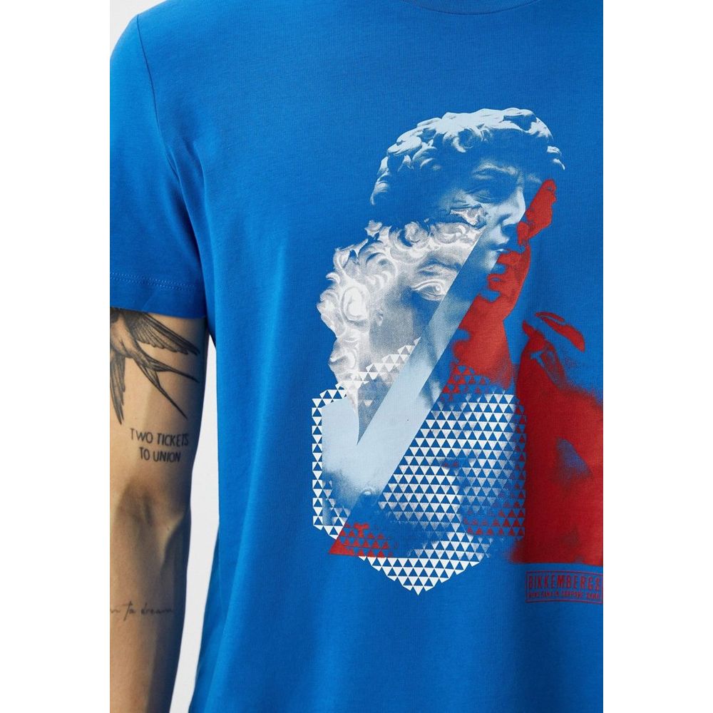 Bikkembergs Light Blue Cotton T-Shirt