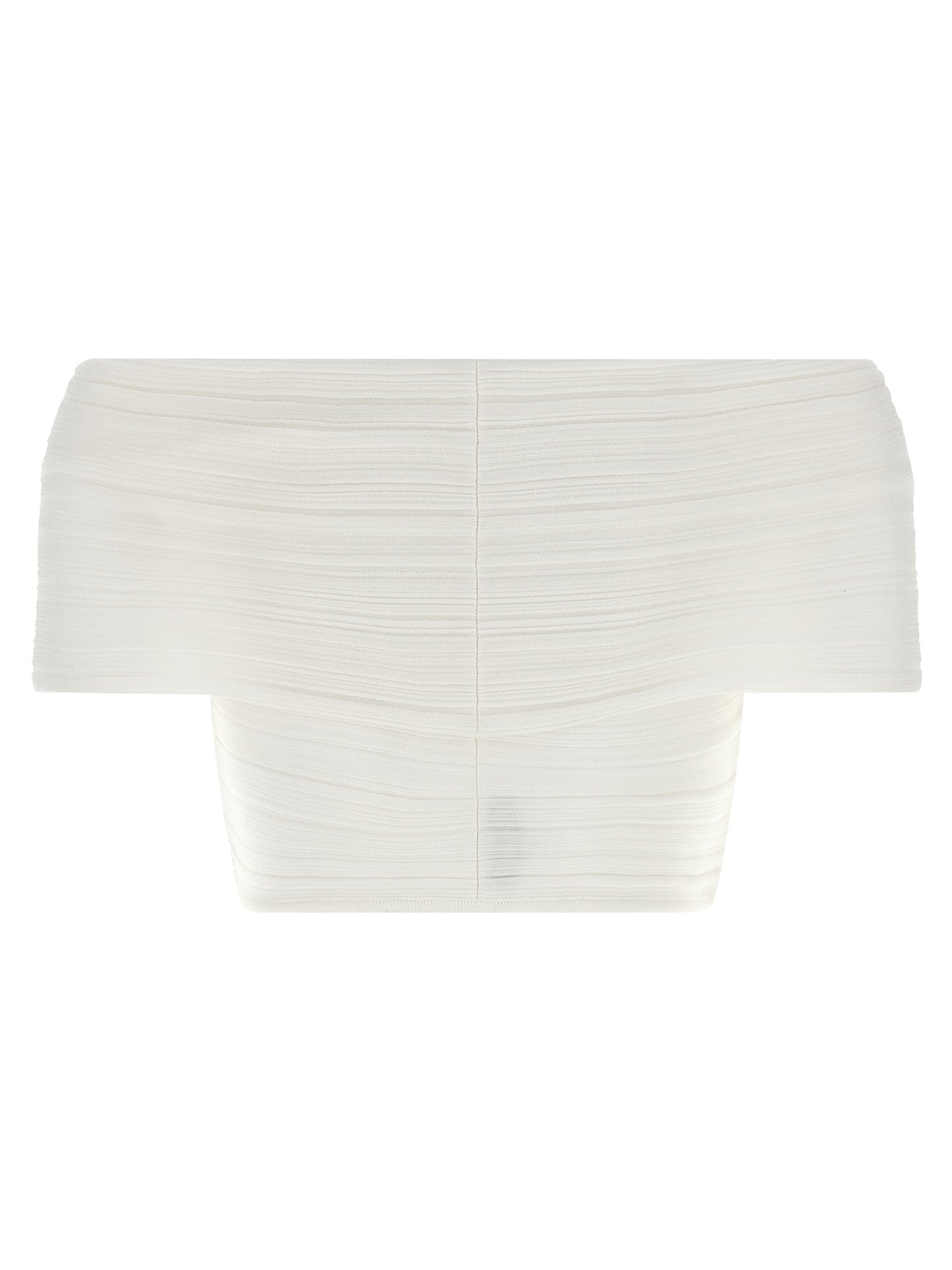 ANTONINO VALENTI White Viscose Sleeveles T-Shirt