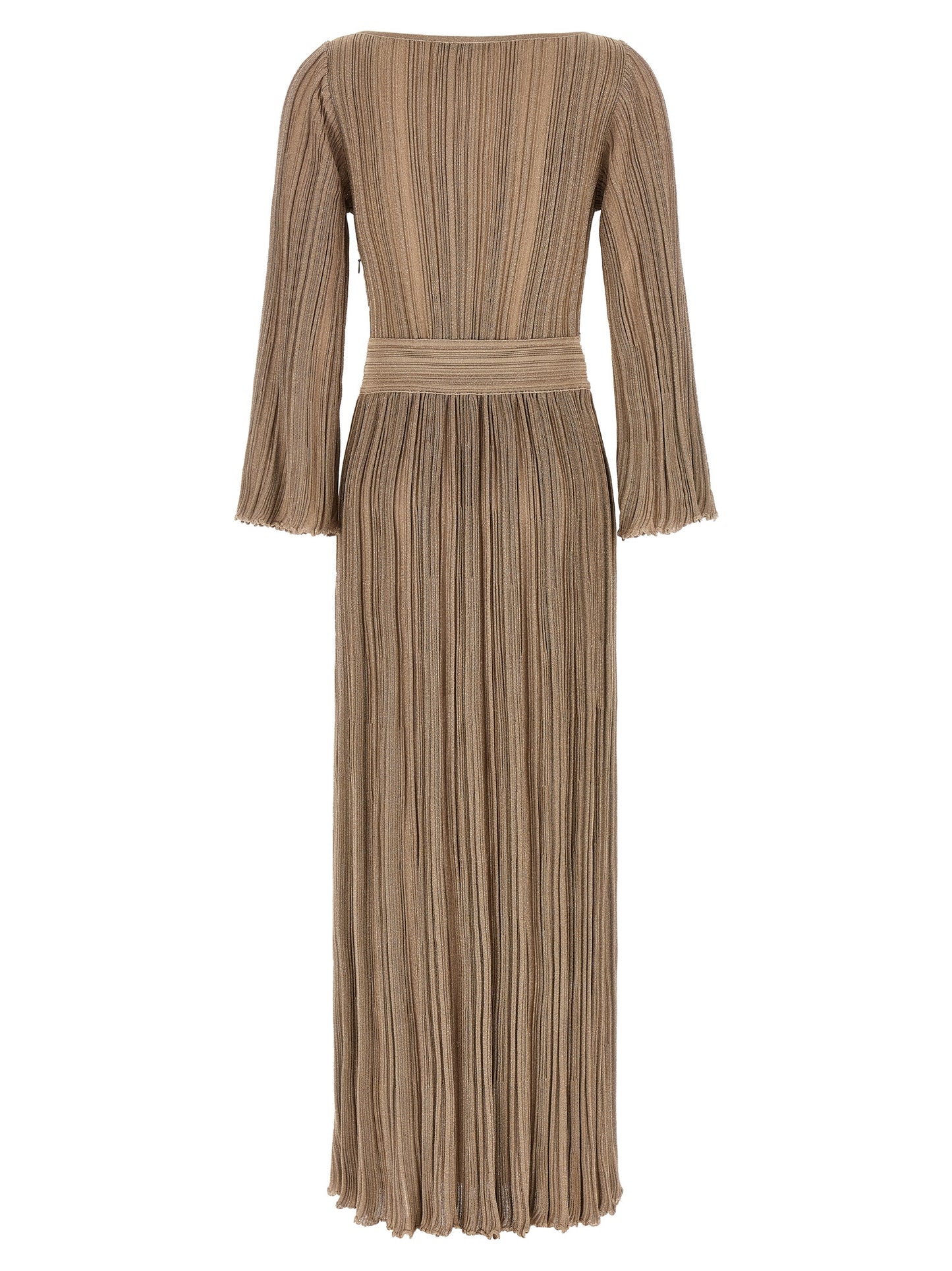 ANTONINO VALENTI Gold Viscose Long Dress