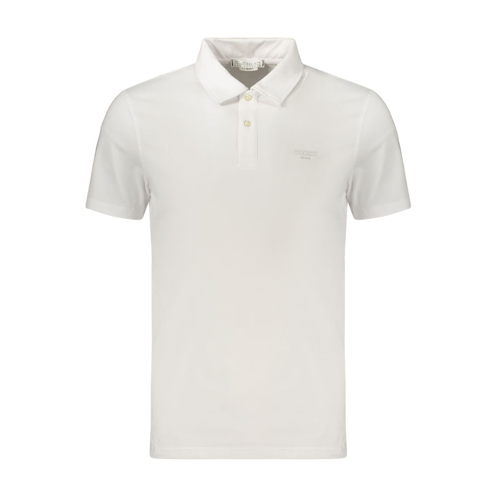 Guess Jeans Bianco Cotton Men Polo