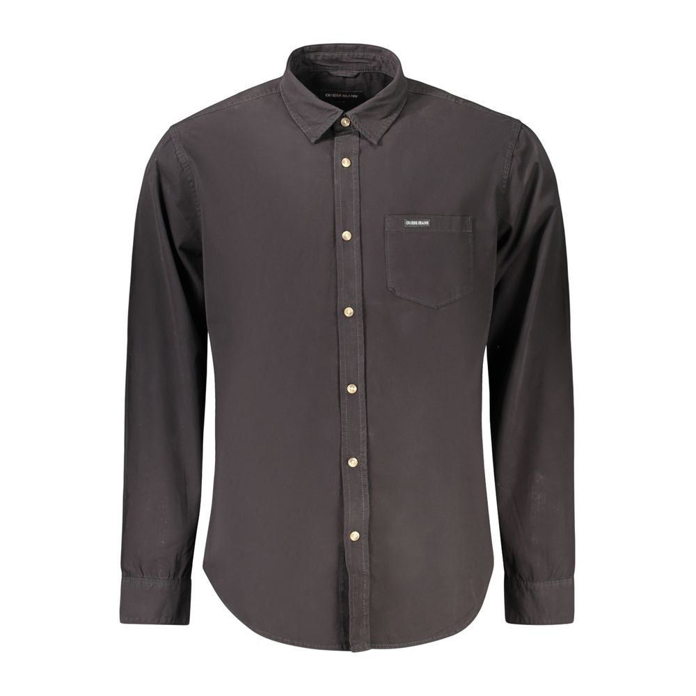 Guess Jeans Black Cotton Men's Shirt