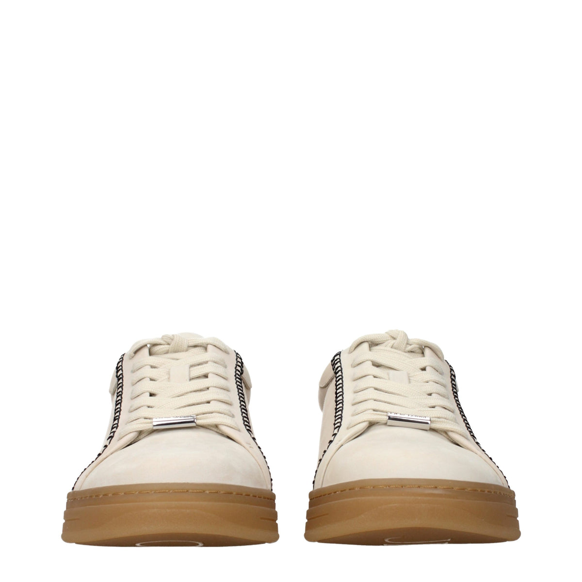 Jimmy Choo Beige Leather Sneakers
