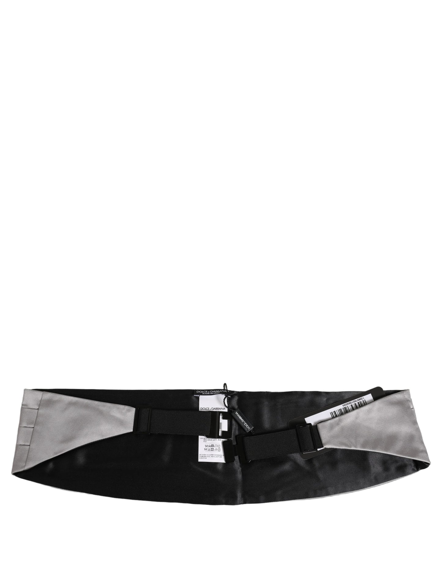 Dolce & Gabbana Gray Men 100% Silk Belt Waist Cummerbund