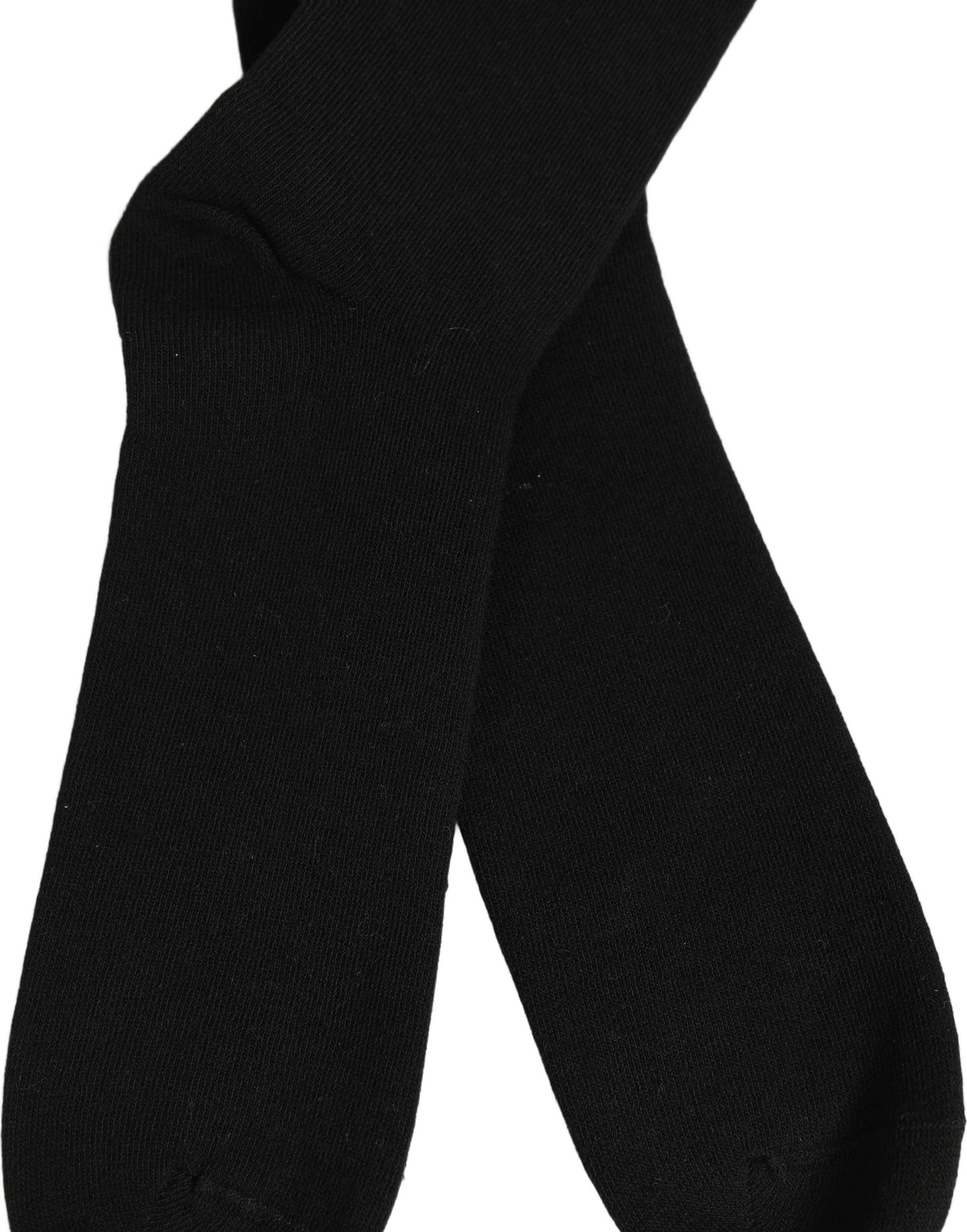 Dolce & Gabbana Men Black Cotton DG Logo Mid Calf Accessory Socks