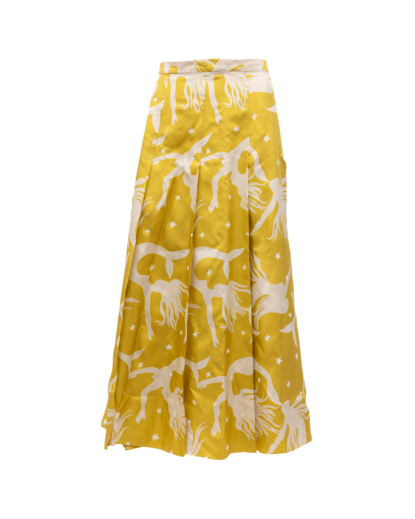 Valentino Garavani Yellow skirt with off-white details