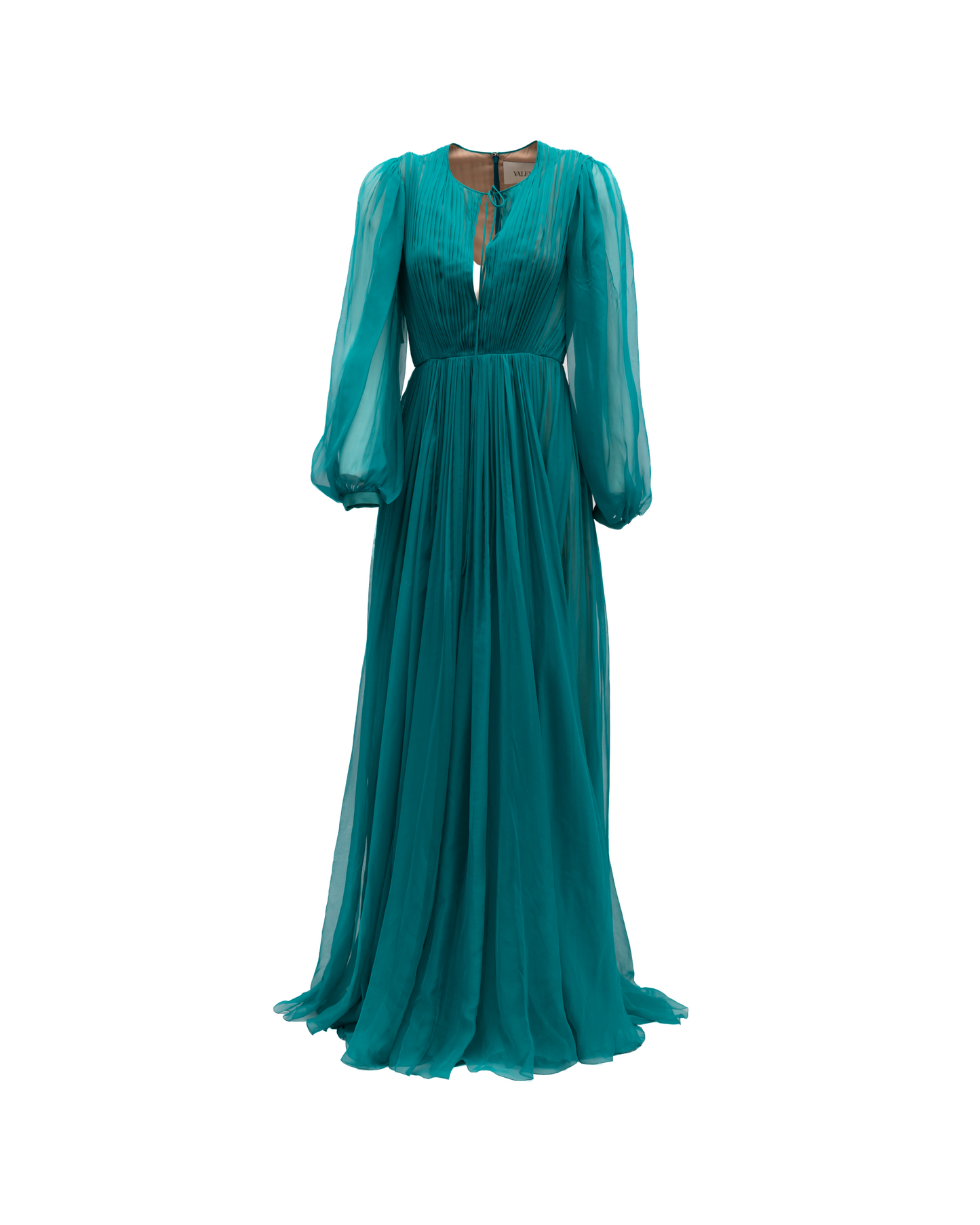Valentino Garavani Teal Long Cocktail Dress
