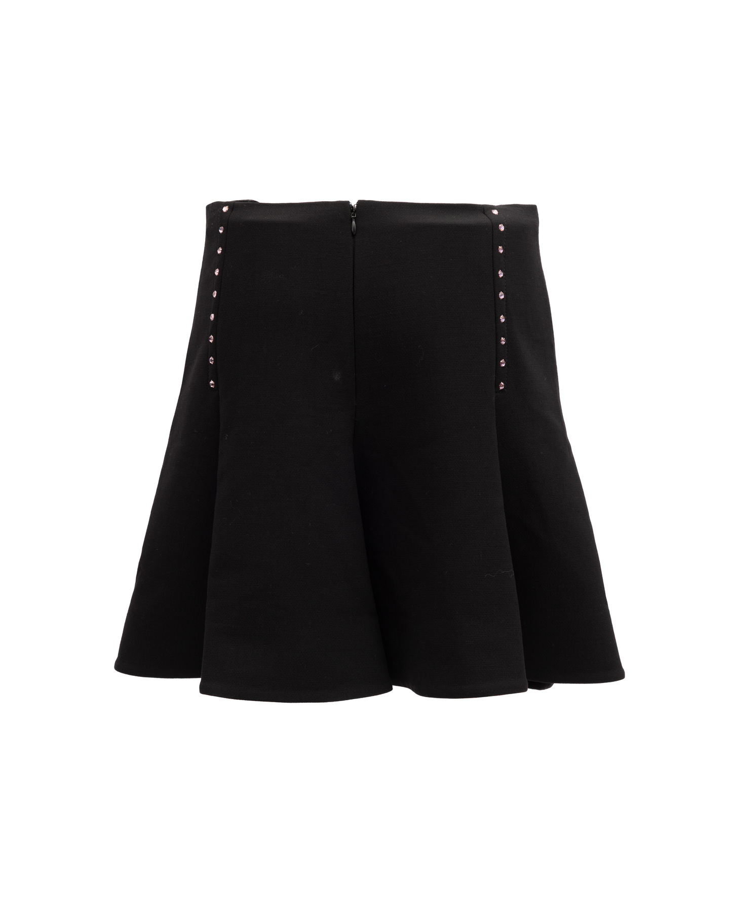 Valentino Garavani Mini Black Skirt with Gold Details
