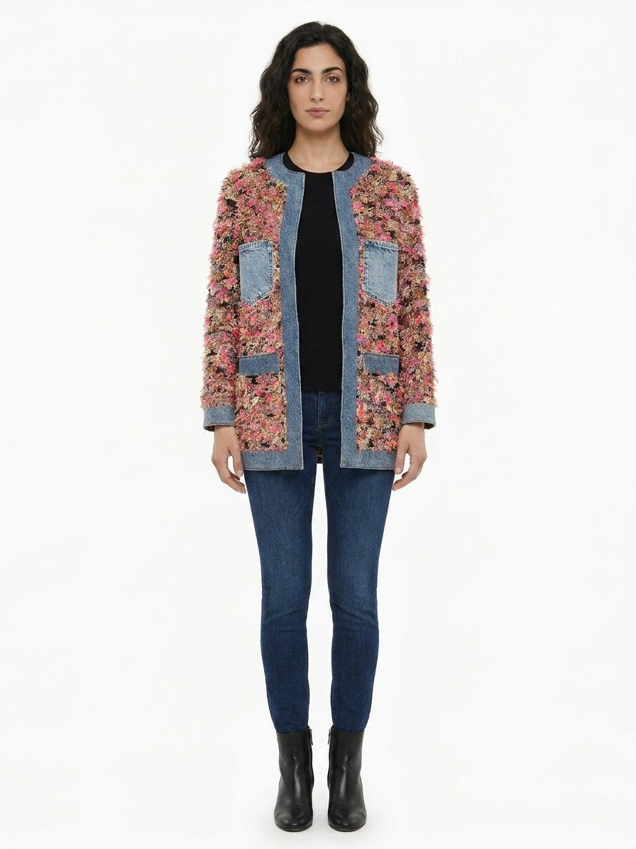 Dolce & Gabbana Multicolor Polyester Denim Jacket