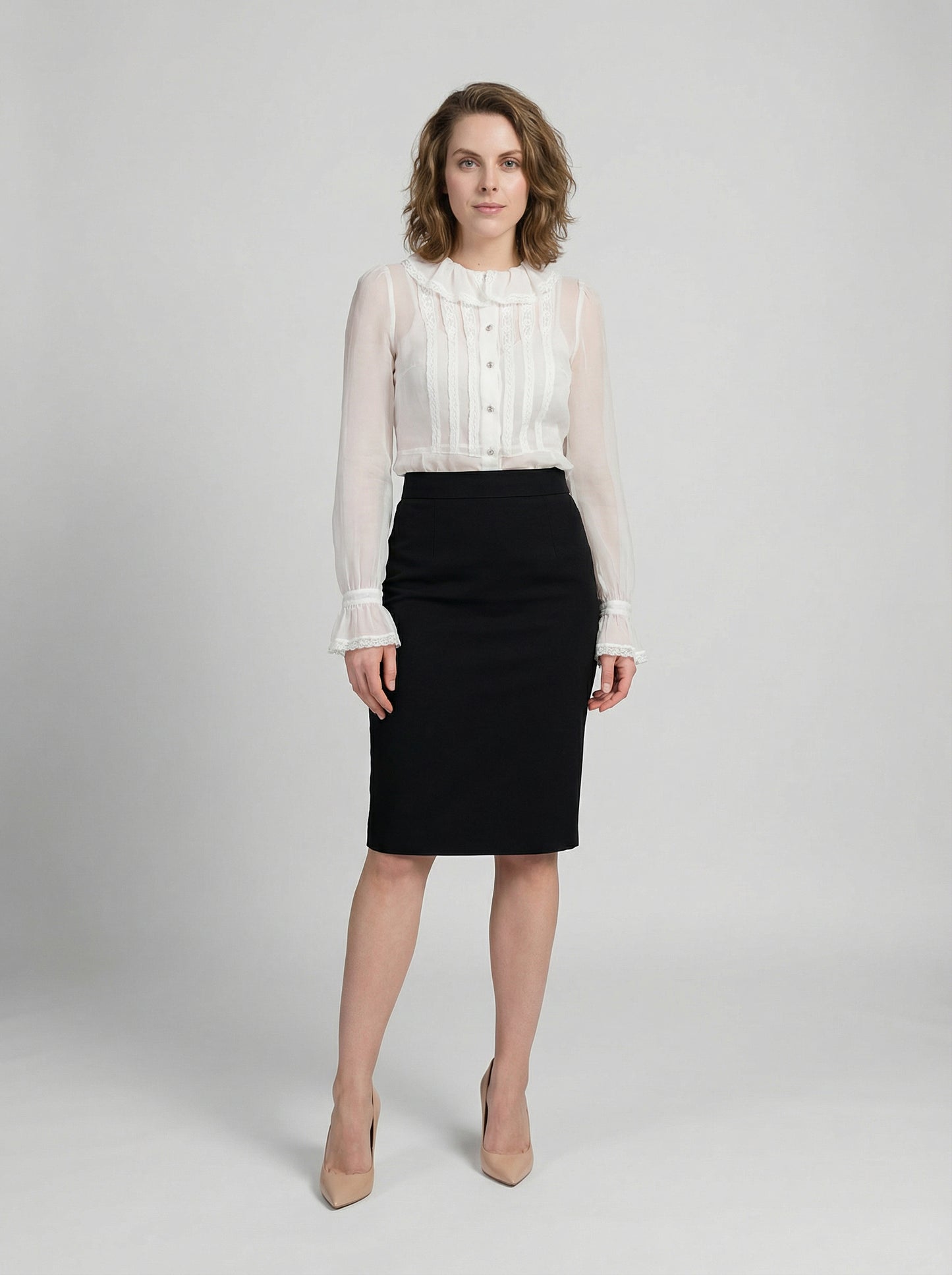Dolce & Gabbana White Polyamide Blouse