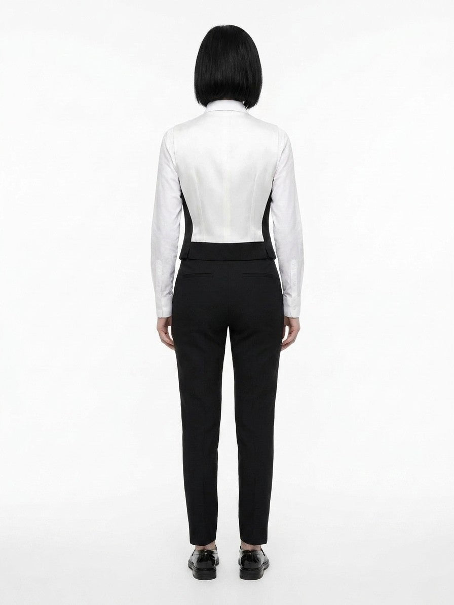 Dolce & Gabbana Black Elastane Waistcoat