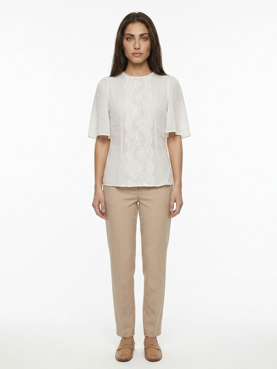 Dolce & Gabbana White Silk T-Shirt