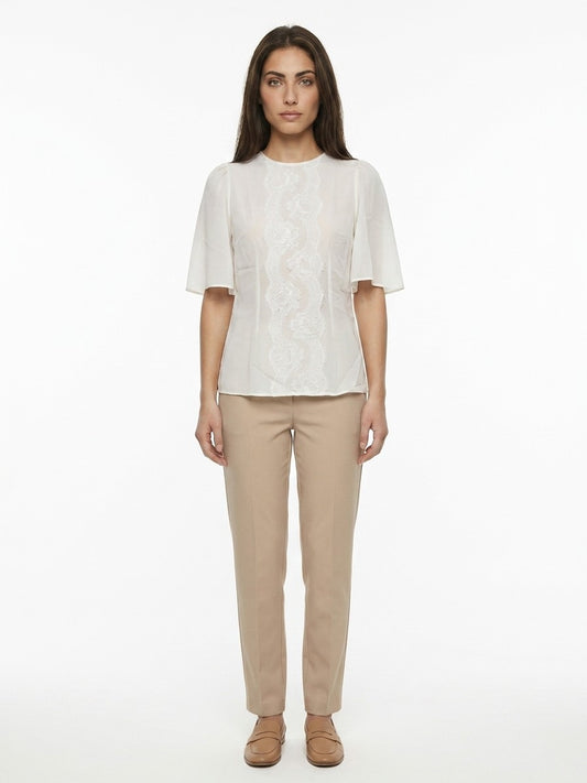 Dolce & Gabbana White Silk T-Shirt