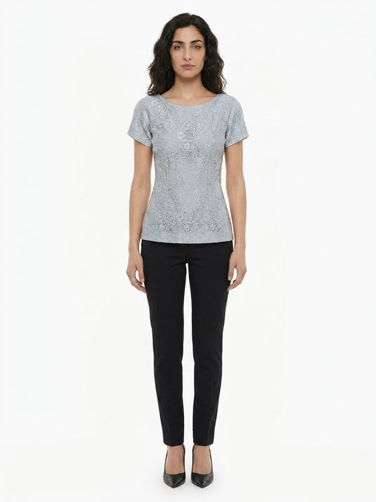 Dolce & Gabbana Gray Polyamide T-Shirt