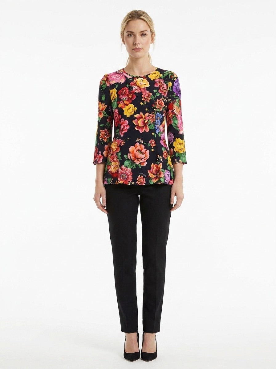 Dolce & Gabbana Multicolor Elastane Long Sleeve T-Shirt