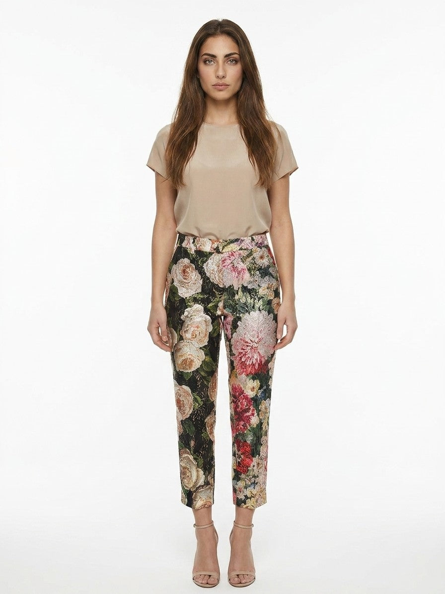 Dolce & Gabbana Multicolor Cotton Cropped Pants