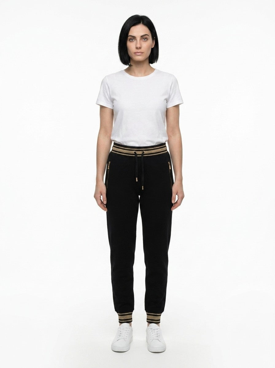 Dolce & Gabbana Black Cotton Athletic Pants