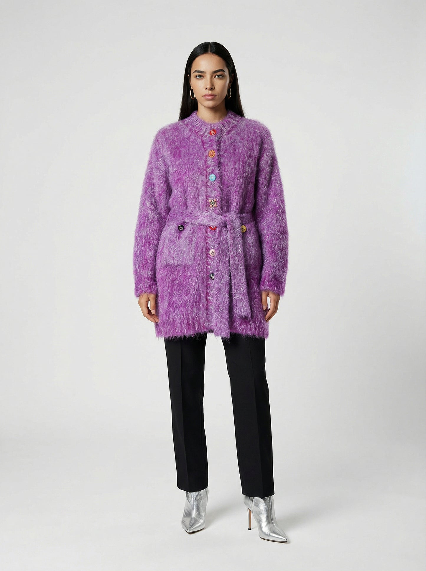 Dolce & Gabbana Purple Polyamide Cardigan