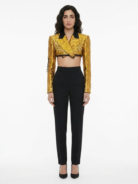 Dolce & Gabbana Yellow Elastane Jacket
