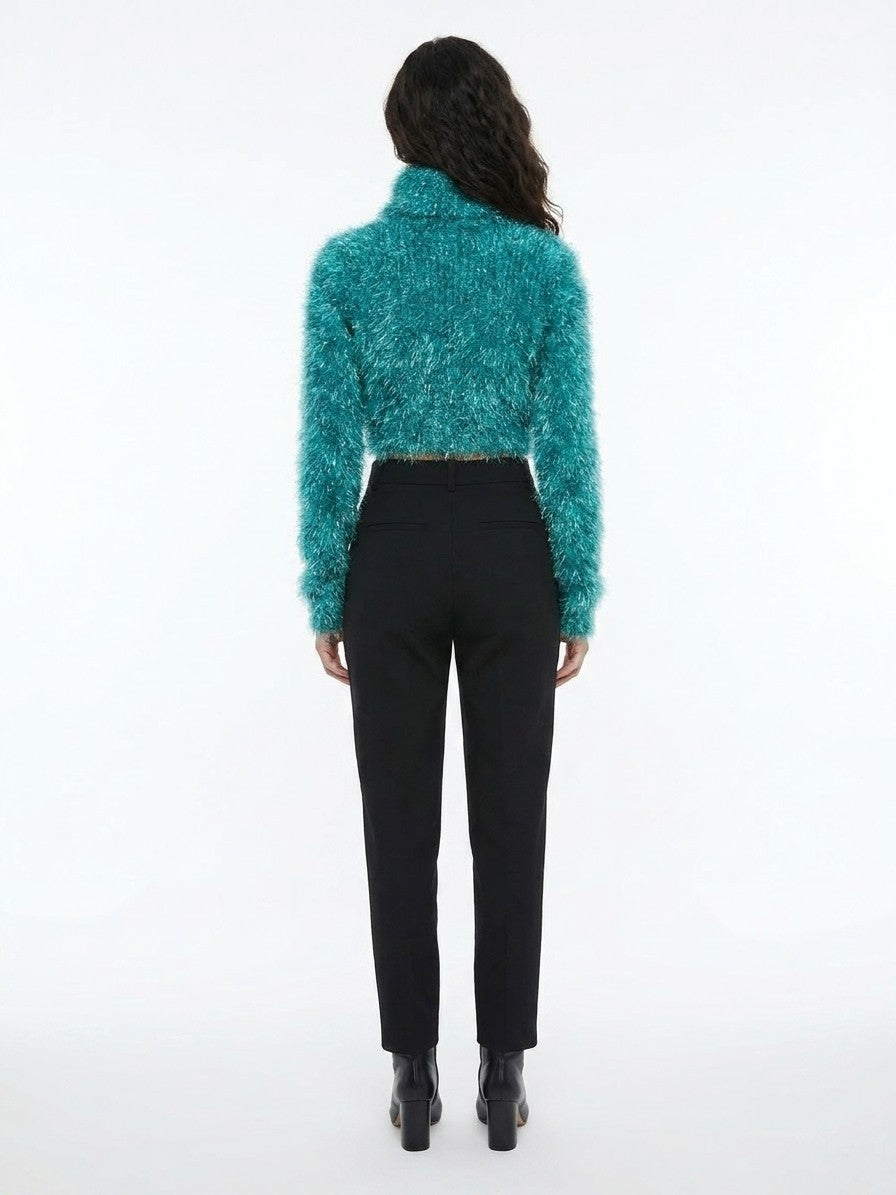 Dolce & Gabbana Turquoise Polyamide Turtleneck