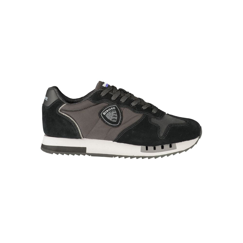 Blauer Black Polyurethane Men's Sneaker