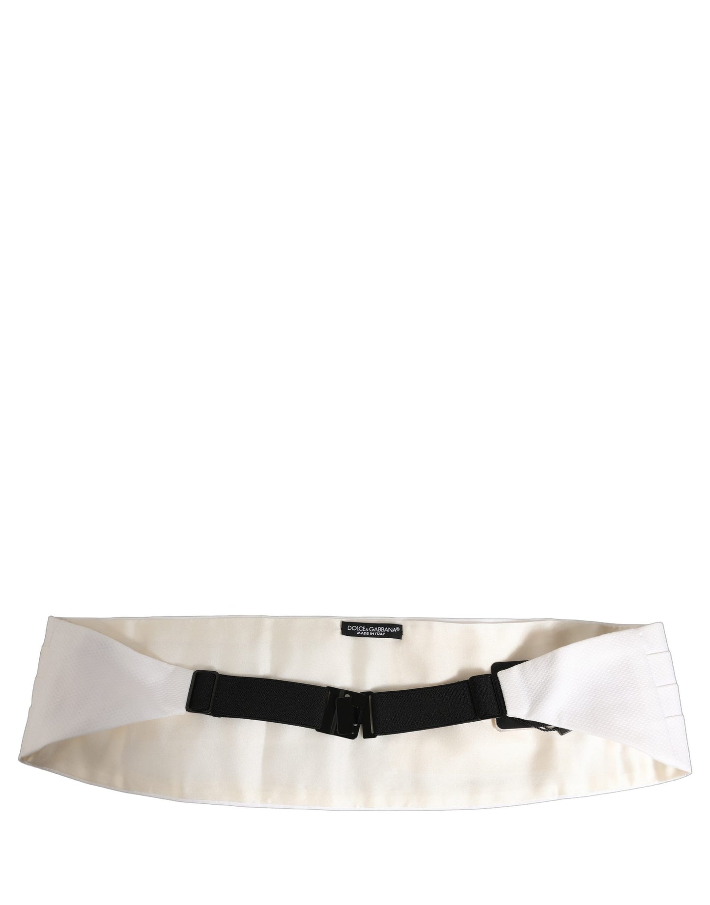 Dolce & Gabbana White Men Wide Waist Belt Cotton Cummerbund