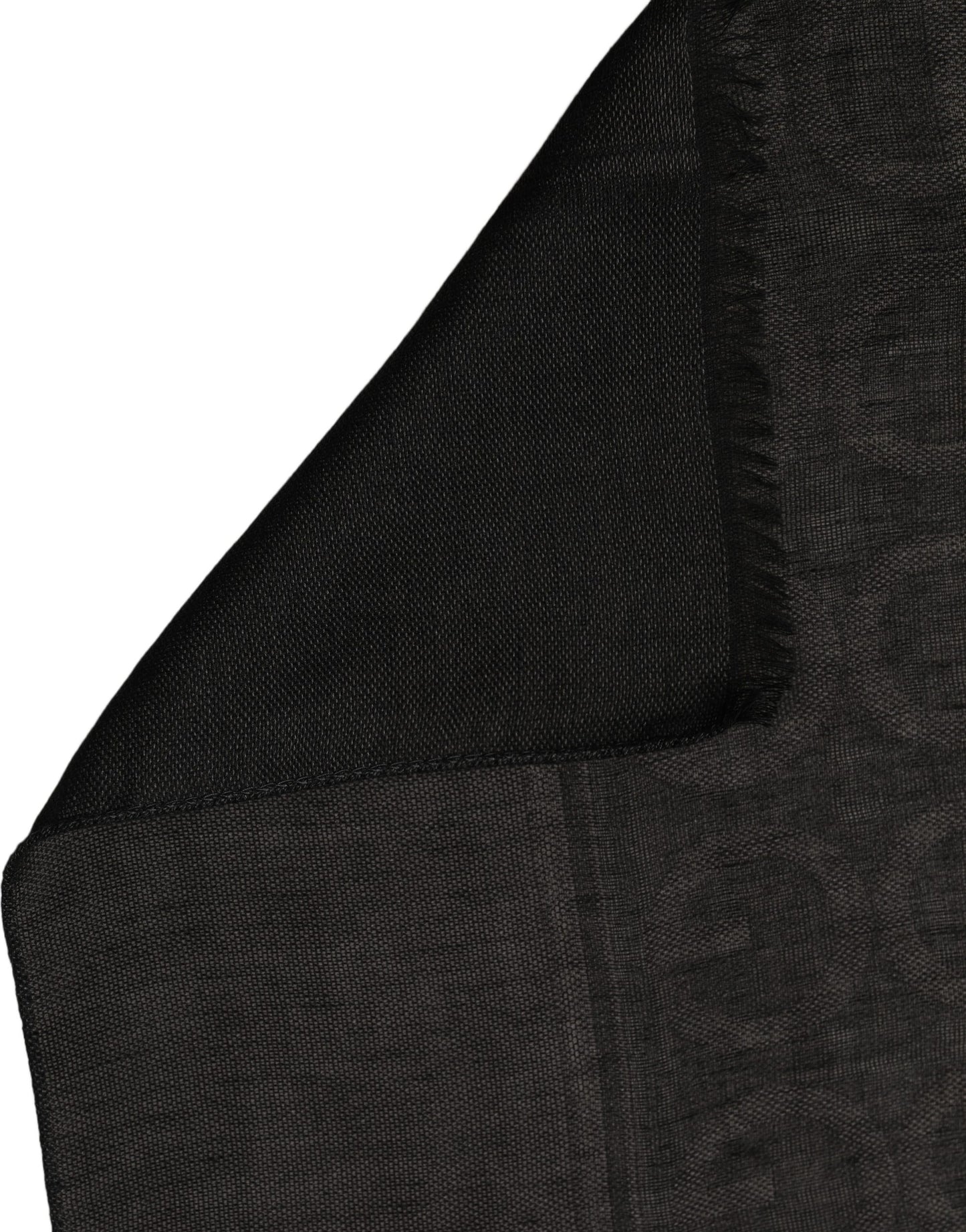 Dolce & Gabbana Black DG Logo Fringed Edge Lace Stole Scarf