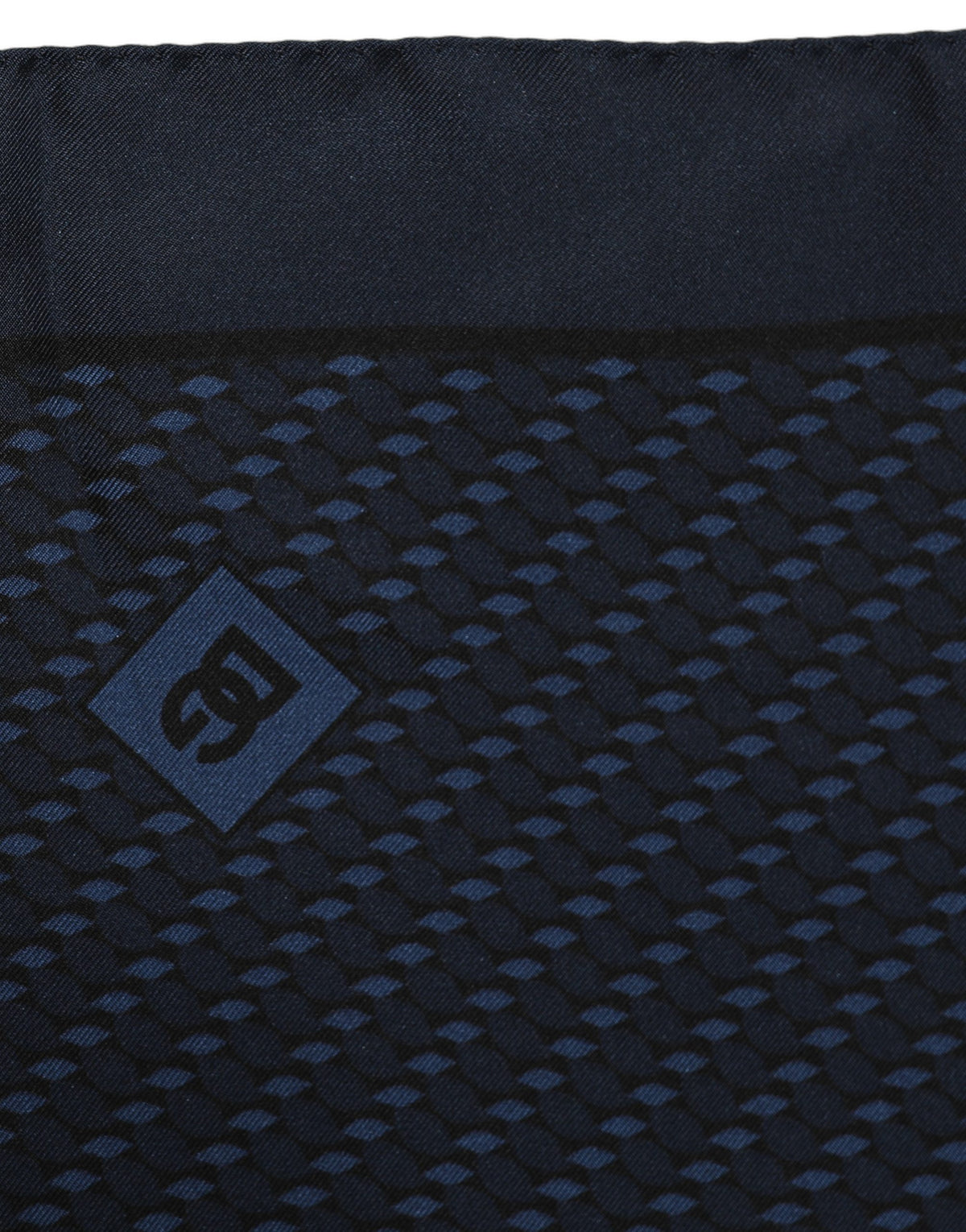 Dolce & Gabbana Dark Blue Silk Pocket Square Foulard Scarf