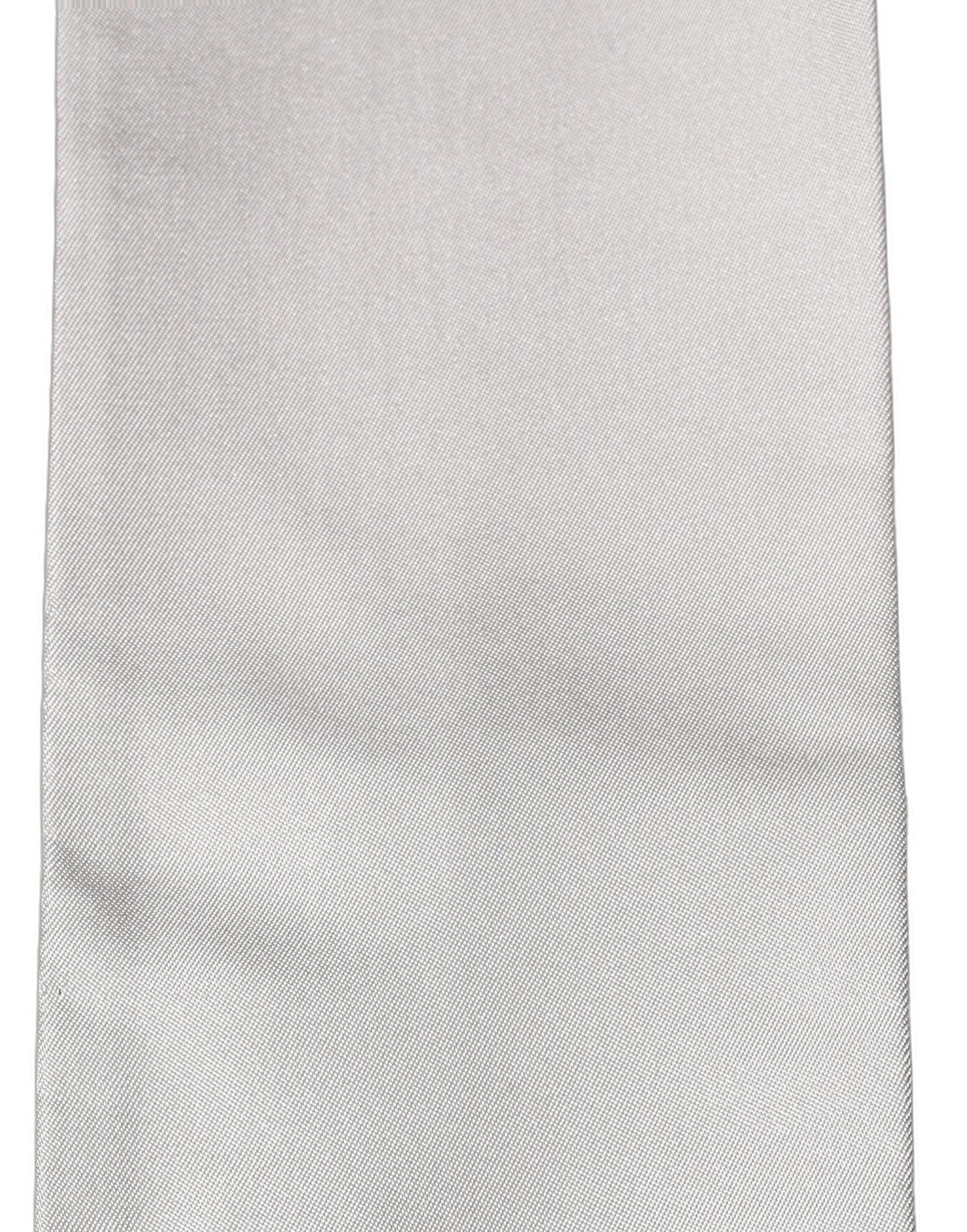 Dolce & Gabbana Light Gray Satin Silk Fringed Lace Stole Scarf
