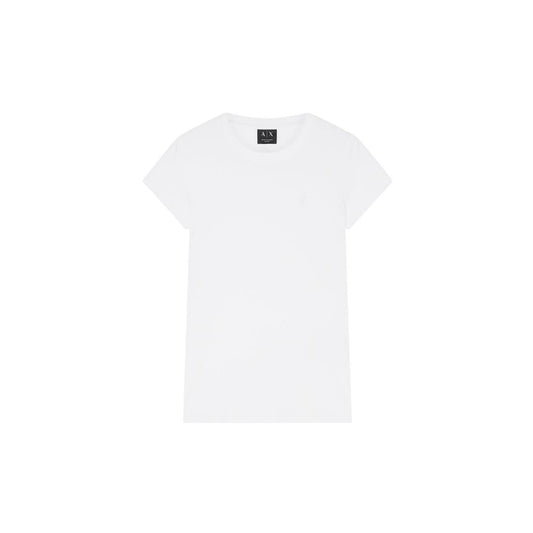 Armani Exchange White Cotton T-Shirt