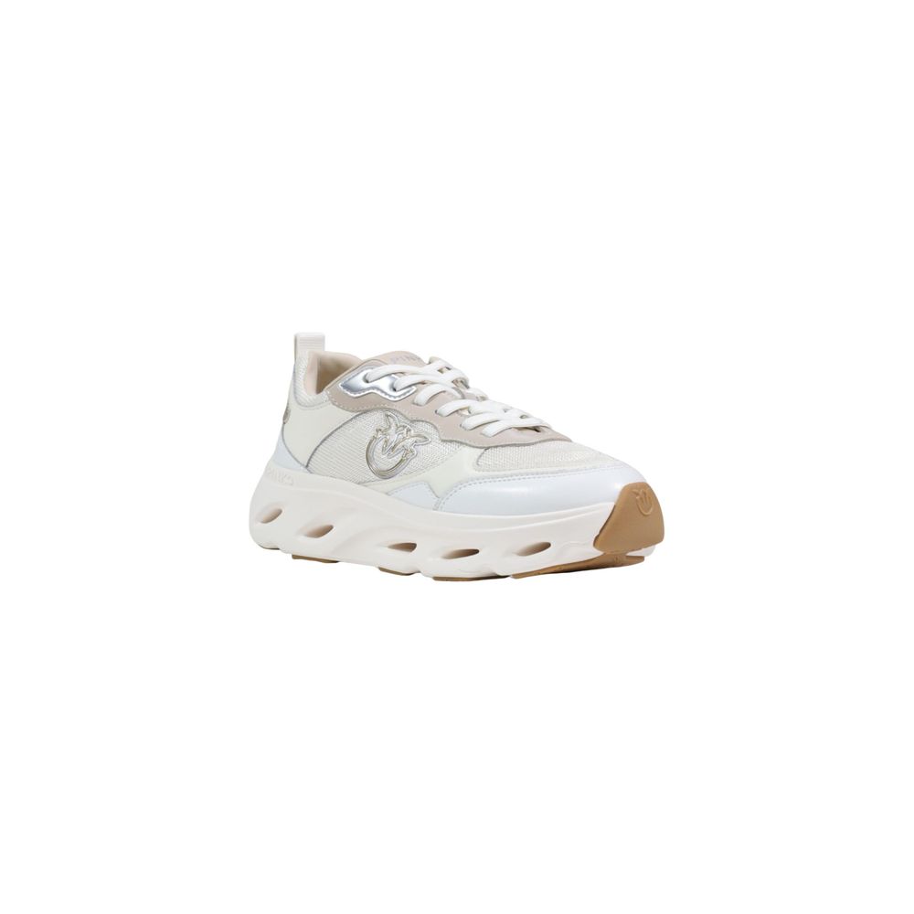 PINKO Beige Leather Chunky Sneakers