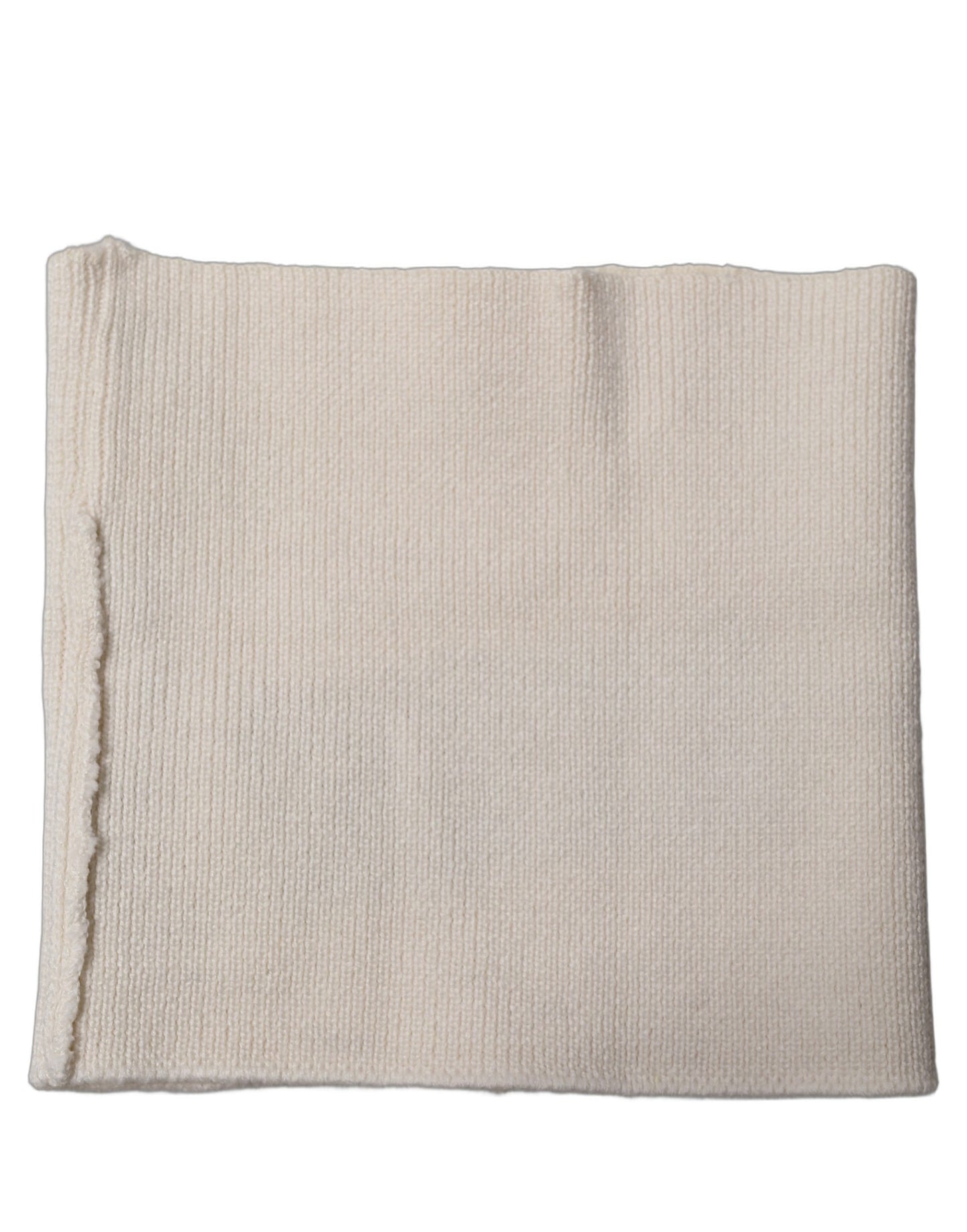 Dolce & Gabbana Men White Polyester Knitted Neck Warmer Scarf