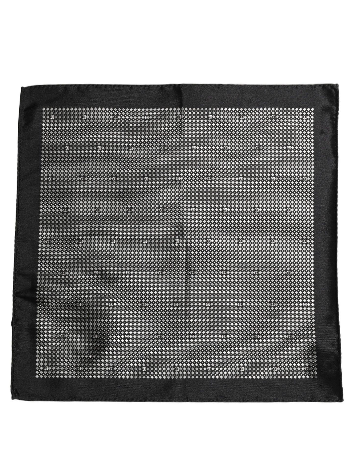 Dolce & Gabbana Black White Patterned Pocket Square Scarf