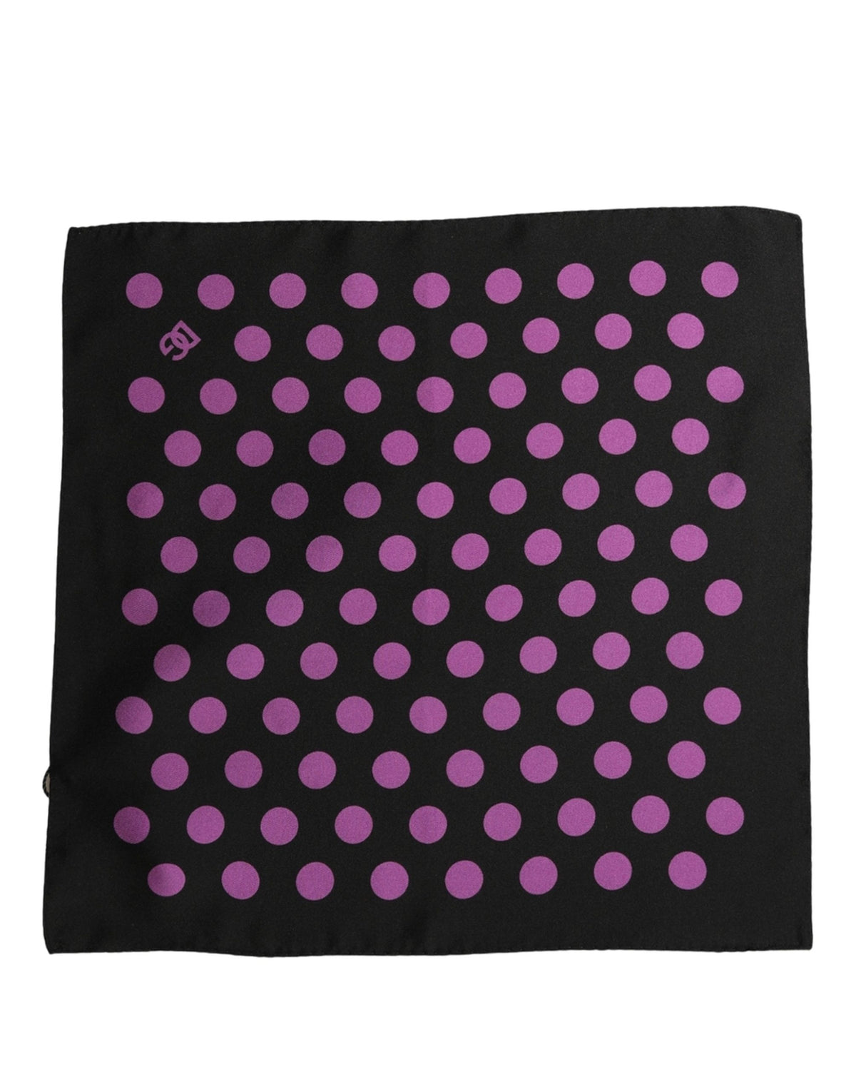 Dolce & Gabbana Purple Black Polka Dot Square Foulard Scarf