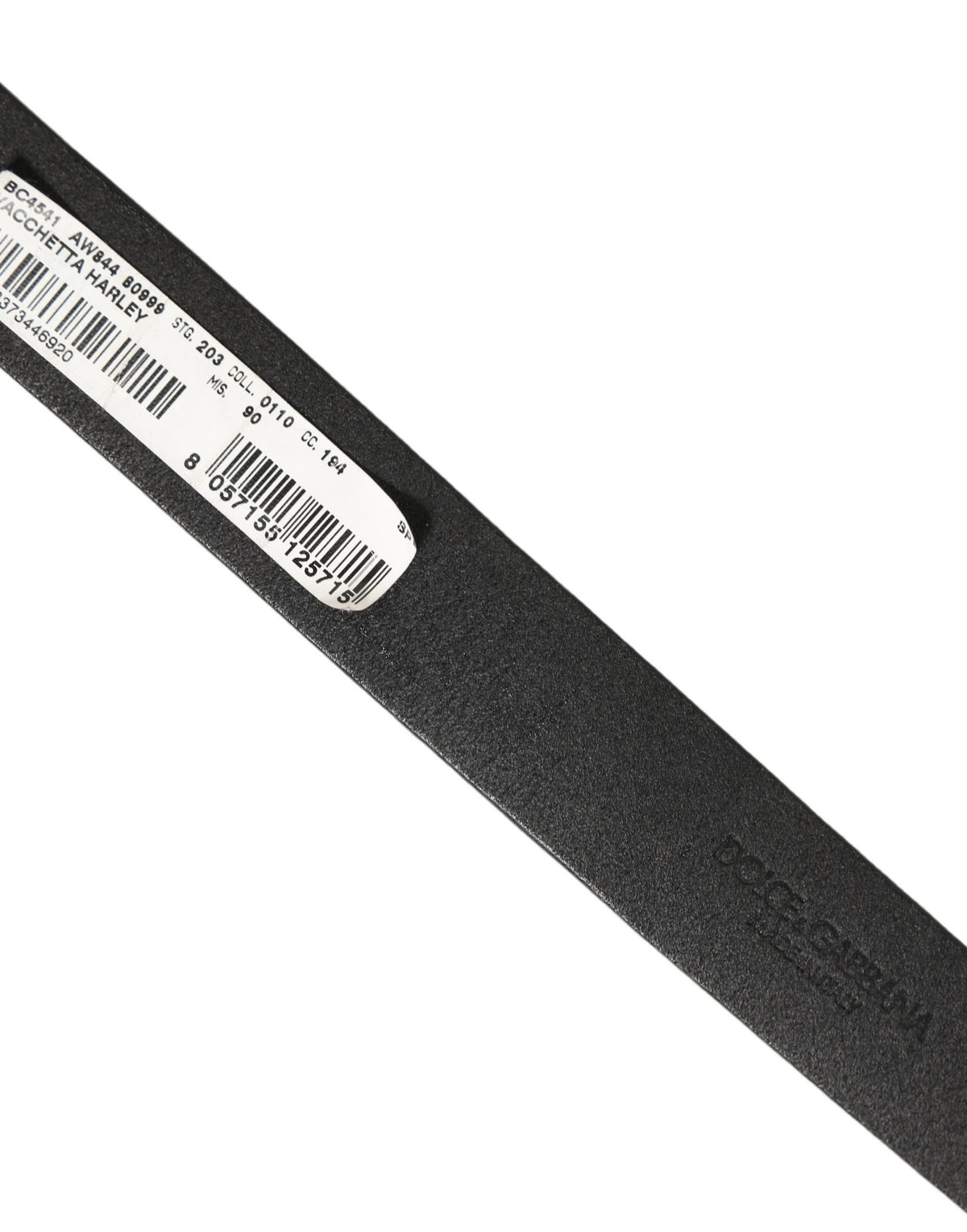 Dolce & Gabbana Black Leather Antique Finish Buckle Belt