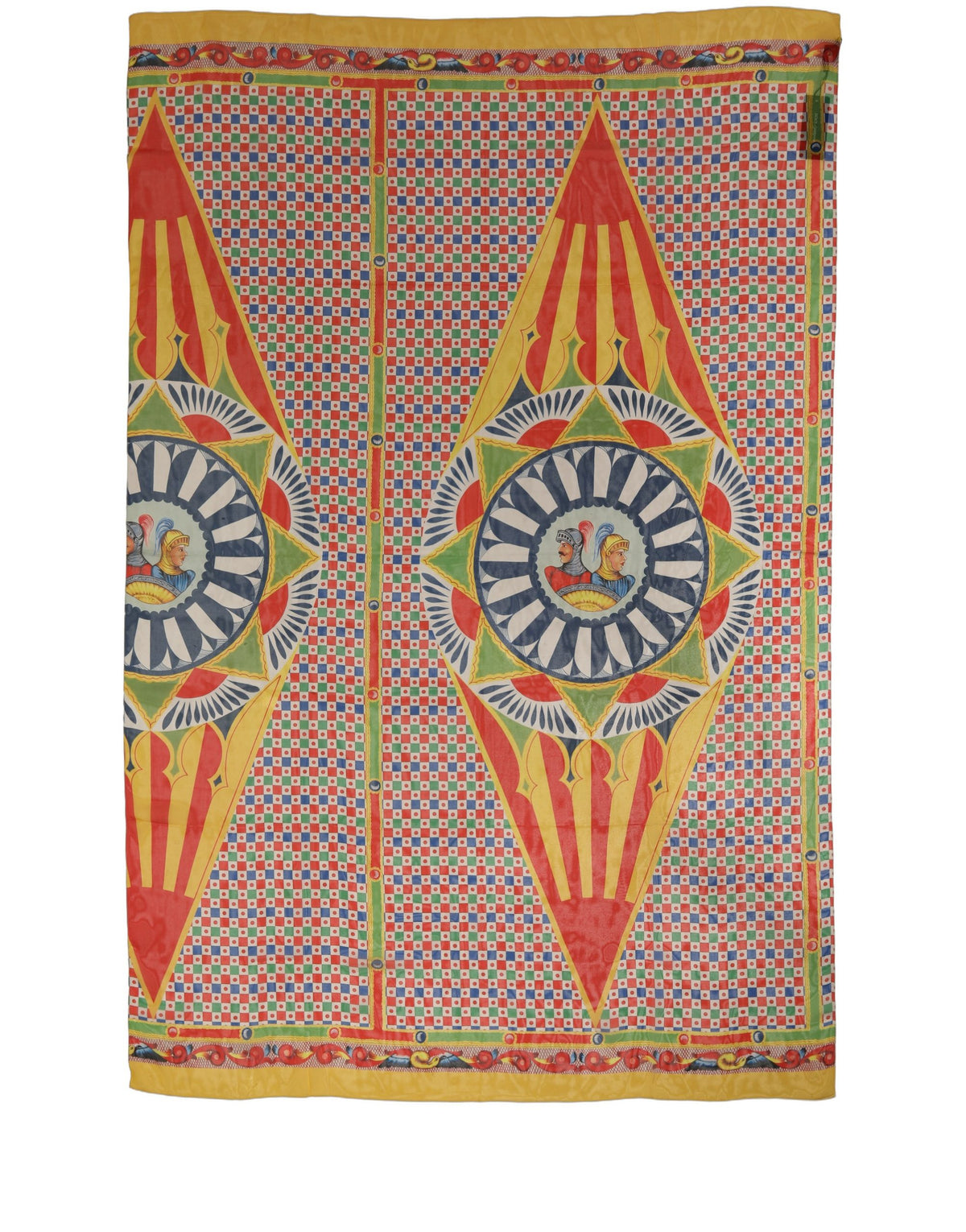 Dolce & Gabbana Multicolor Silk Carretto Print Stole Scarf
