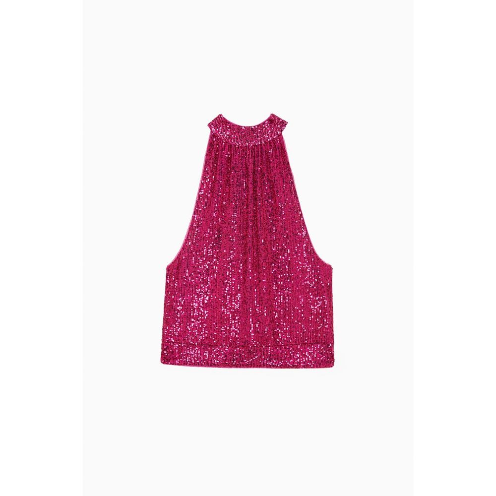 Patrizia Pepe Red Polyester Tank Tops